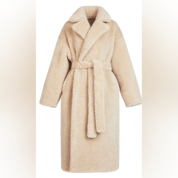 SKIMS Oversized Faux Fur Teddy Bear Coat S/M NWT